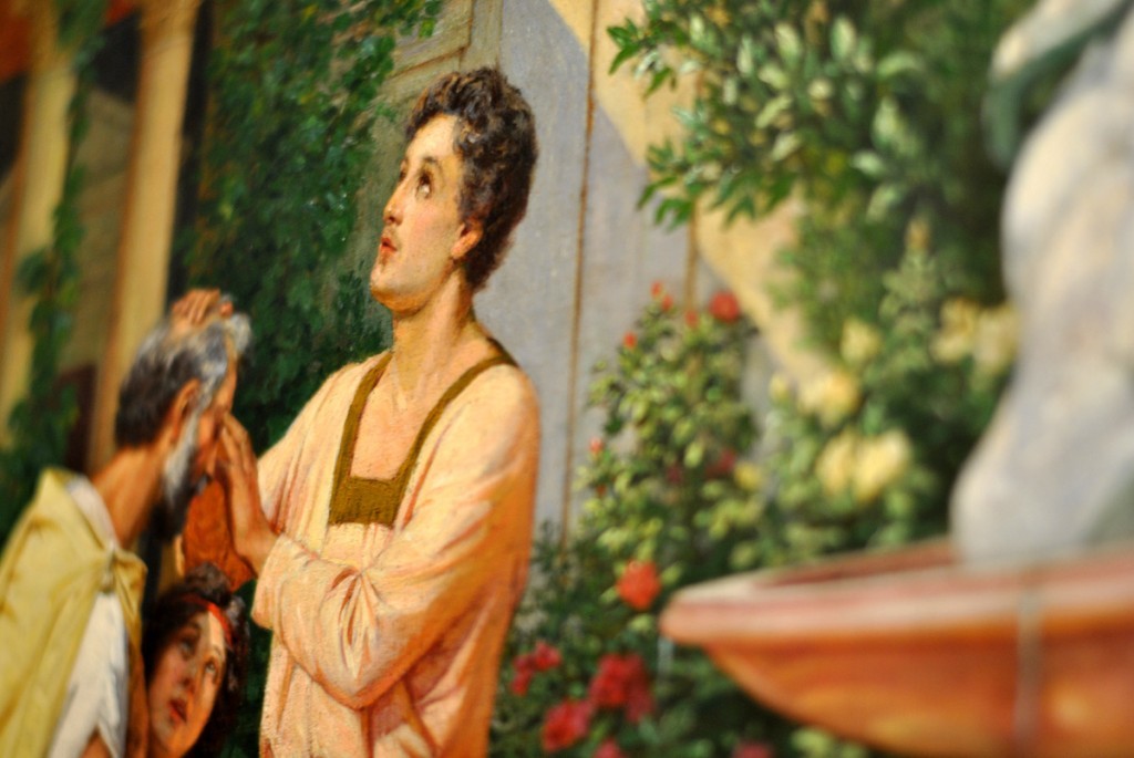 Detalj ikone 'Sv. Pantelejmon leči Srbe'